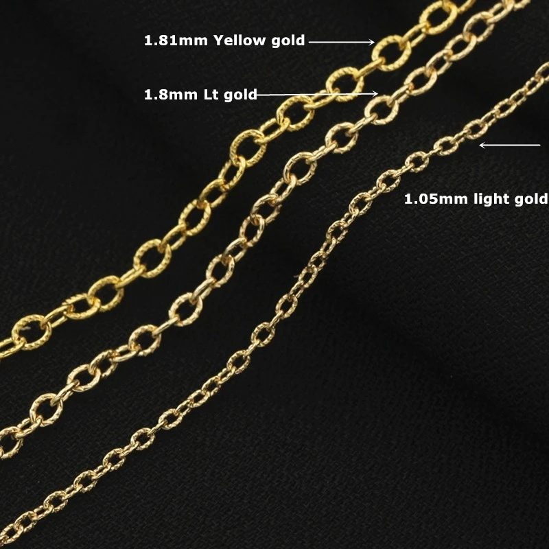 Fashion 14k gold fill patterned chain jewellery necklace permanent chains