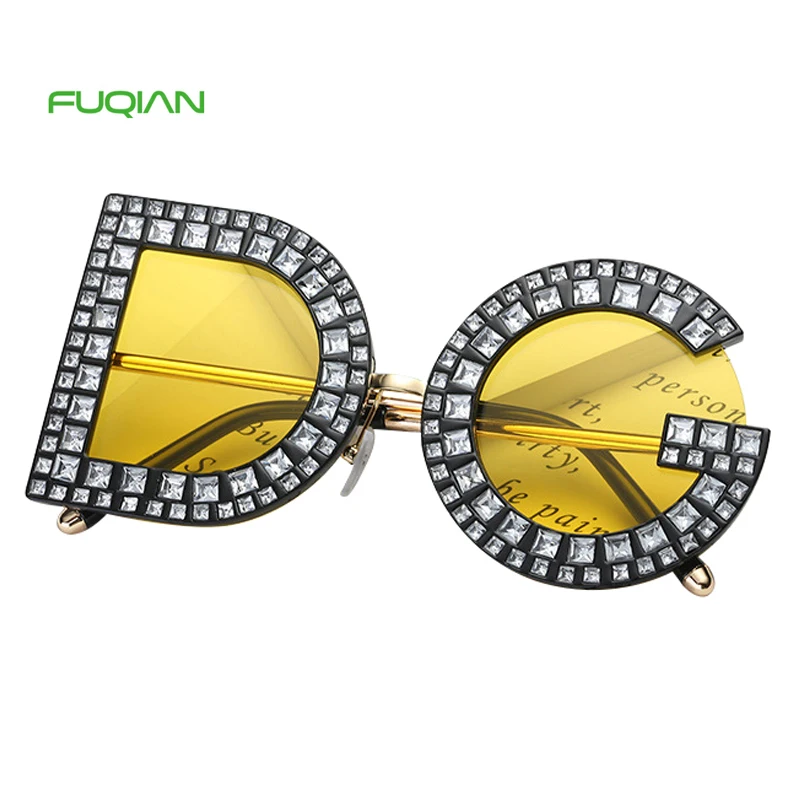 Individuality Designer Authentic Alphabet DG Diamond Women Men Sunglasses