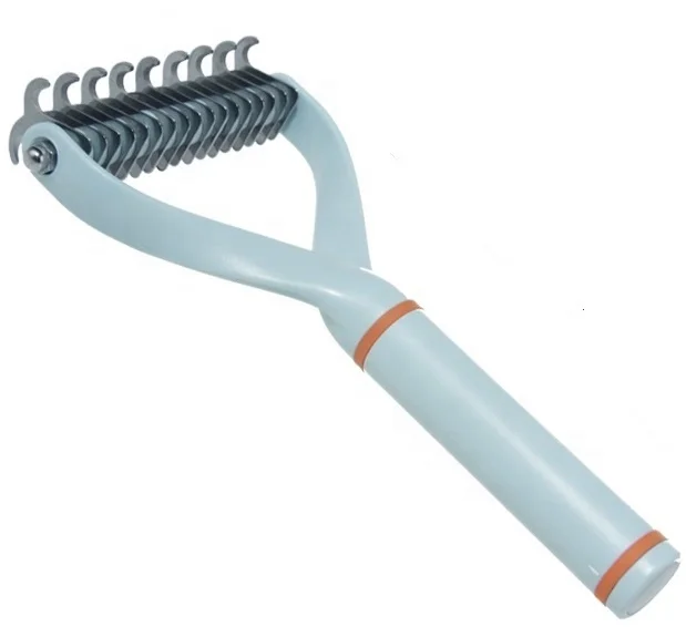 

2021 Amazon Top Seller New Release Pet Cleaning Tool 2 In 1 Pet Comb Combining Open Knot Hair And Removal Hair Comb