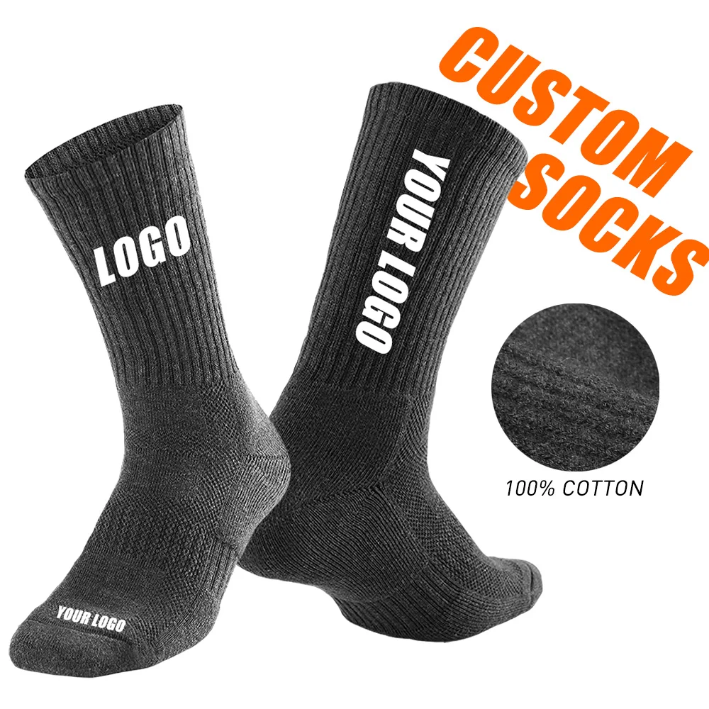 

High Quality Custom Cotton Socks Men Designers Socks Custom Logo Quarter Crew Socks, Custom color