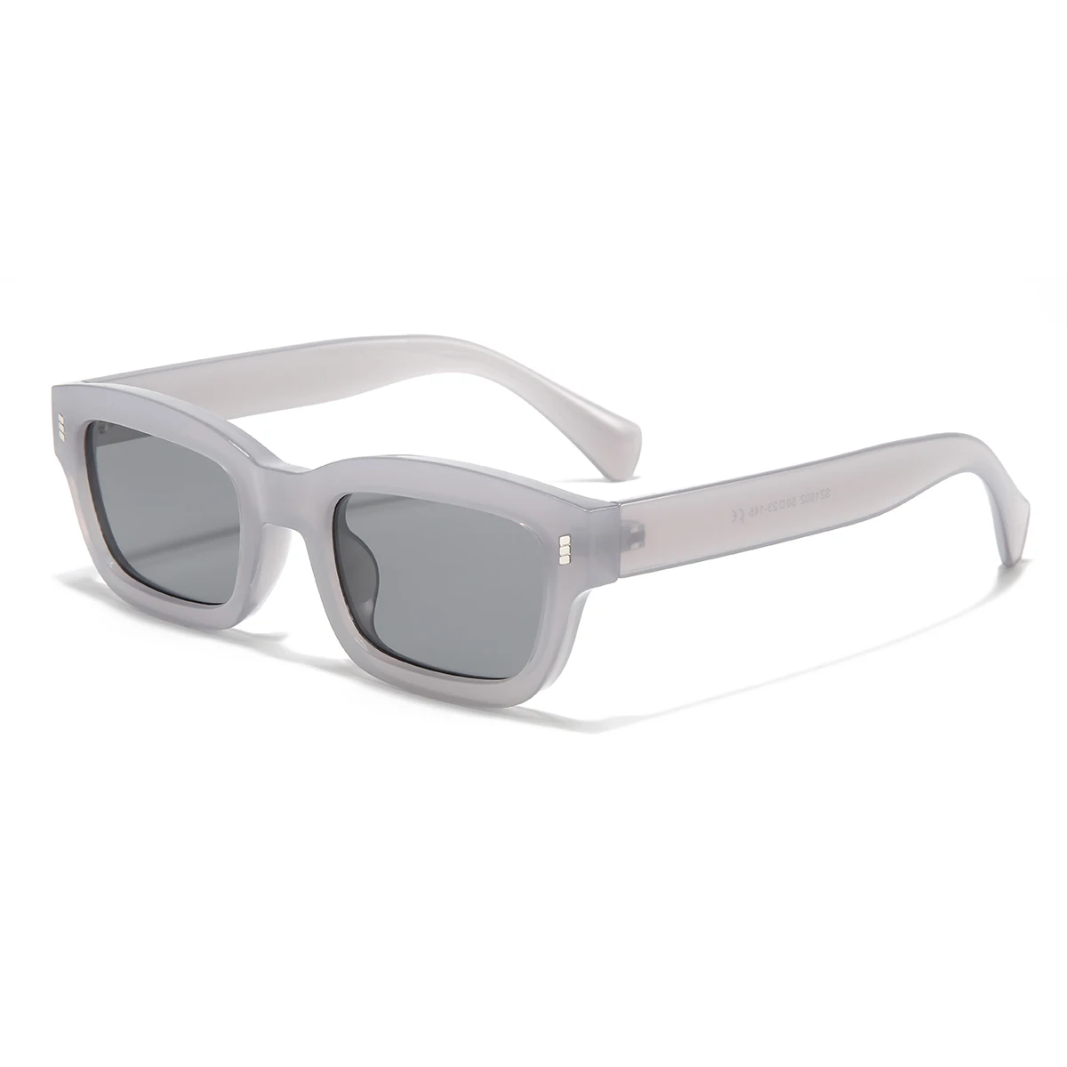 

Sunglasses 2024 Square Original Design Transparent Gray Frame Shades Rice Nails Custom Logo Eyewear SZ1002