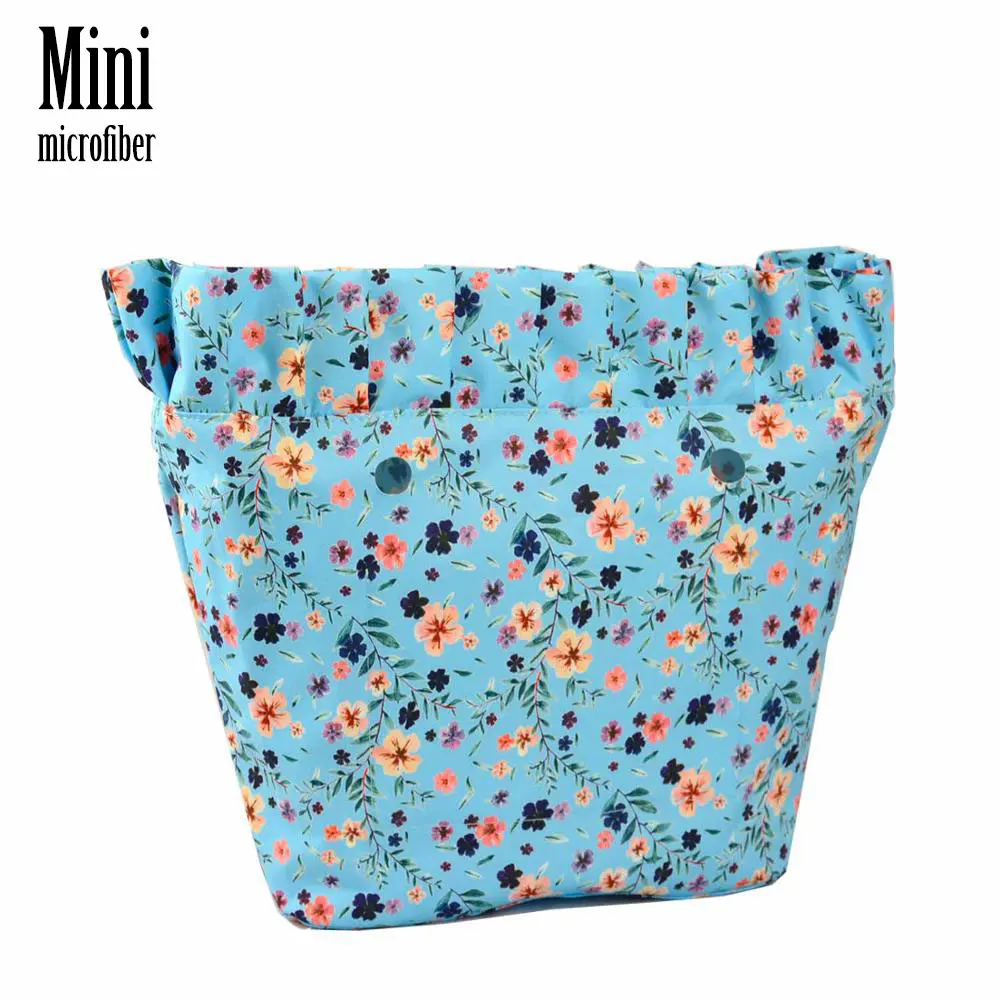 

New Mini Frill Pleat Inner microfiber Lining Insert Composite Cloth Waterproof Zipper Pocket for Mini Obag Pocket for O Bag