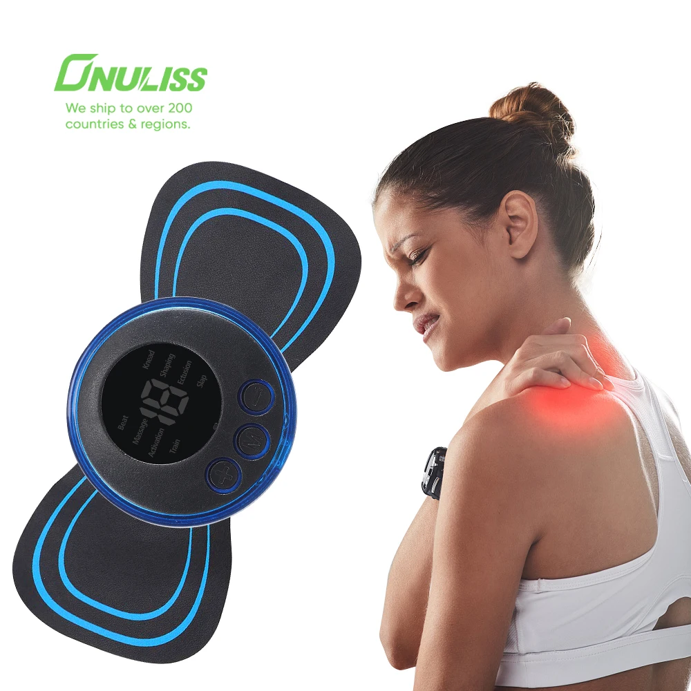 

Portable EMS Muscle Stimulator Neck Massage Cervical Massager Menstrual Period Cramp Device Tens Machine Back Pain Relief