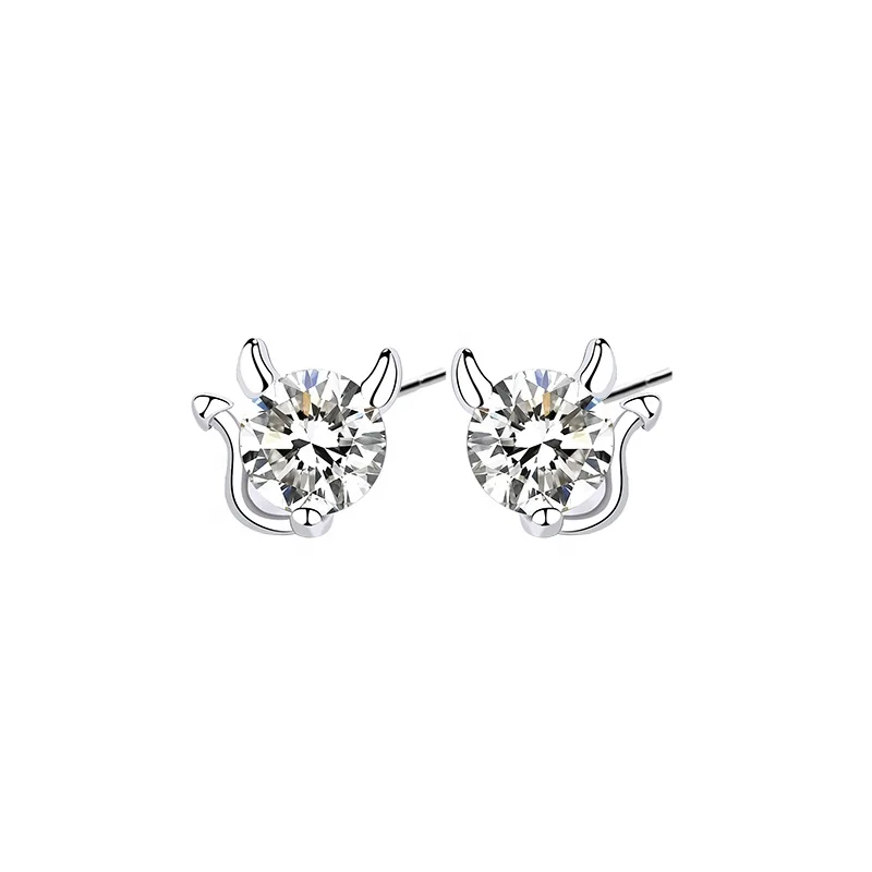 

Wholesale Cute Animal 925 Sterling Silver Jewelry quality zircon stud earring