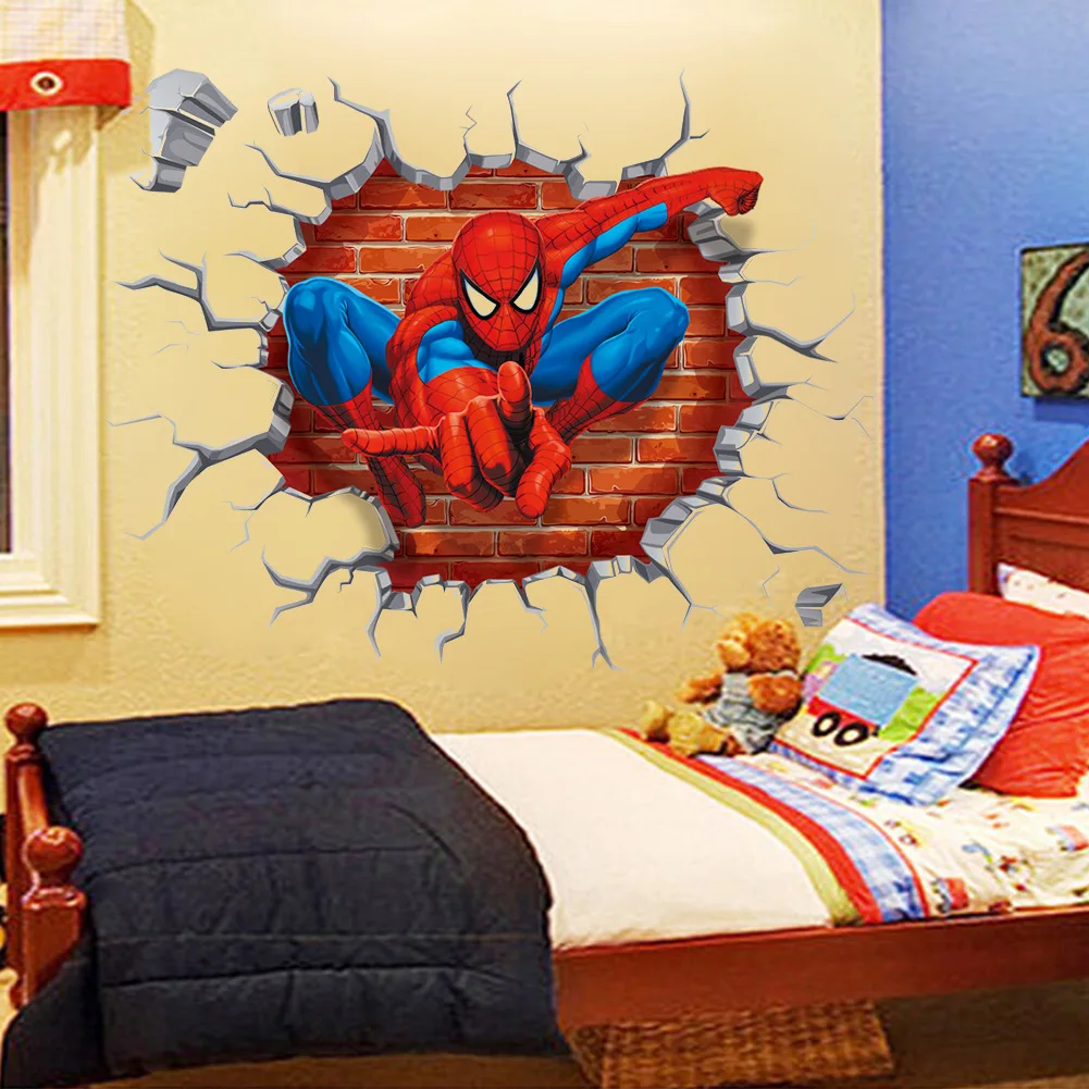 Spiderman Spider Verse PERSONALIZED 3D Wall Sticker Decal Decor Art Man J1506