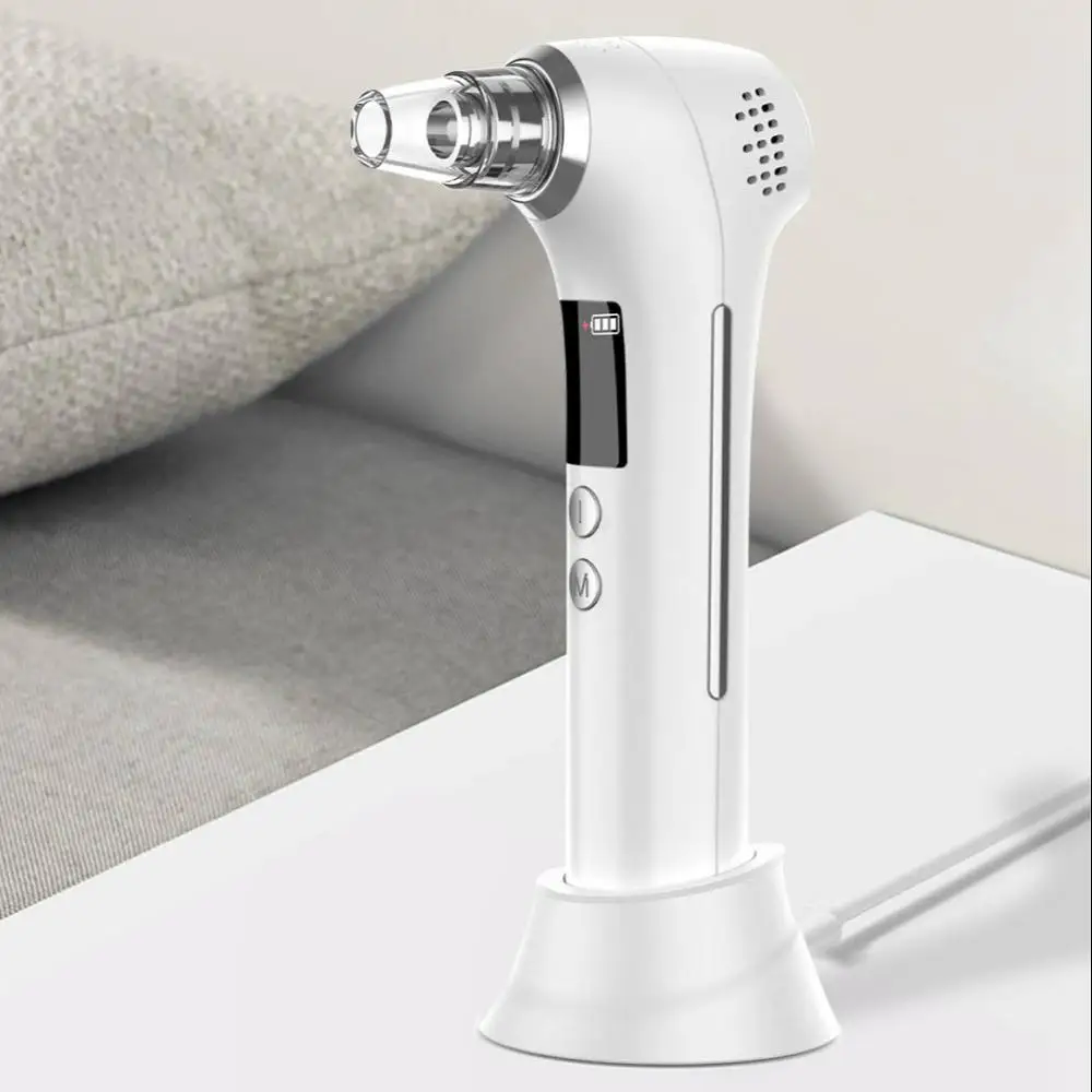 

Hot Cold Compress Wireless Charging Remove Blackhead, Electric Facial Face Pore Cleaner, Facial Pore Vacuum Blackhead Remover, White