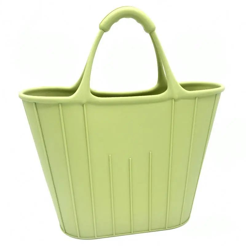 

Large Fashion Soft Waterproof Silicone Beach Tote Bag Shopping Handbag for Lady