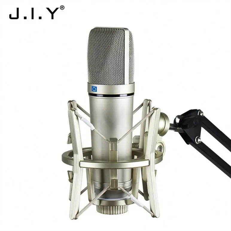 

U87 New Product Metal Usb Microfone Usb Podcast Gaming Mic Studio Recording Condenser Microphone For Streaming, Champagne