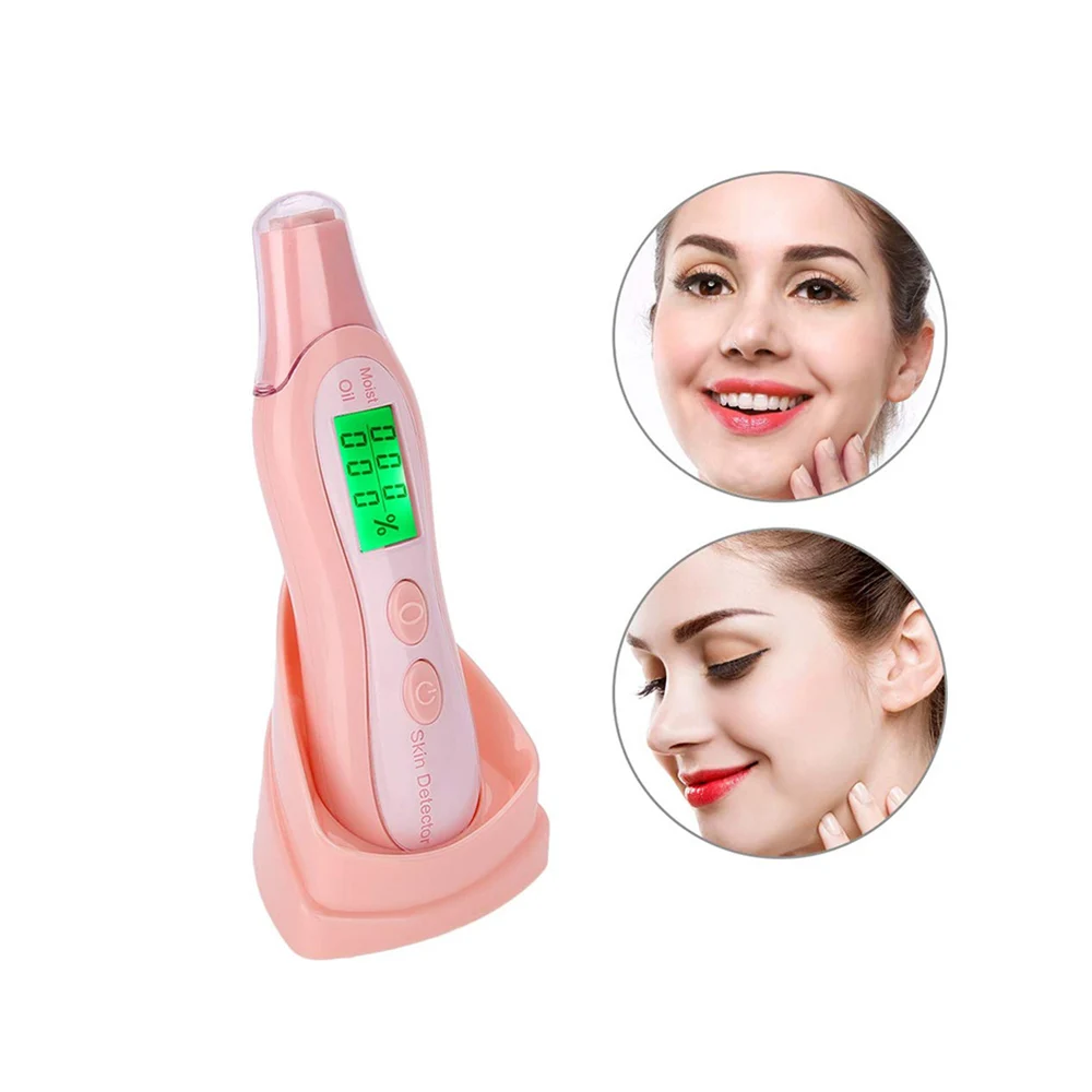 

Digital Skin Detector LCD Display Portable Skin Analyzer Water Oil Tester Analysis Moisture Device