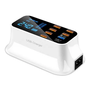 Portable 8 Port USB Travel Charger QC 3.0 & Type C