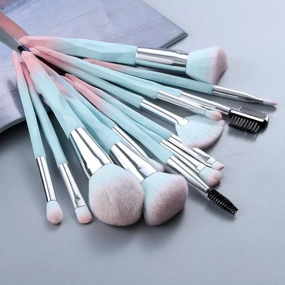 

Makeup Brushes Custom Logo 14 Pcs Makeup Brush Set Black, Green