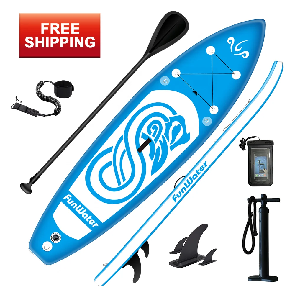 

FUNWATER Free shipping sup inflatable stand up paddle board surfboard bag folding paddle board for unisex