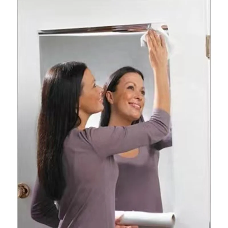 

Flexible PVC Mirror PET Sheet Mirrors Decor Wall Stickers Self Adhesive Non Glass Tiles Mirror Stickers for Home Wall Decor, Silver