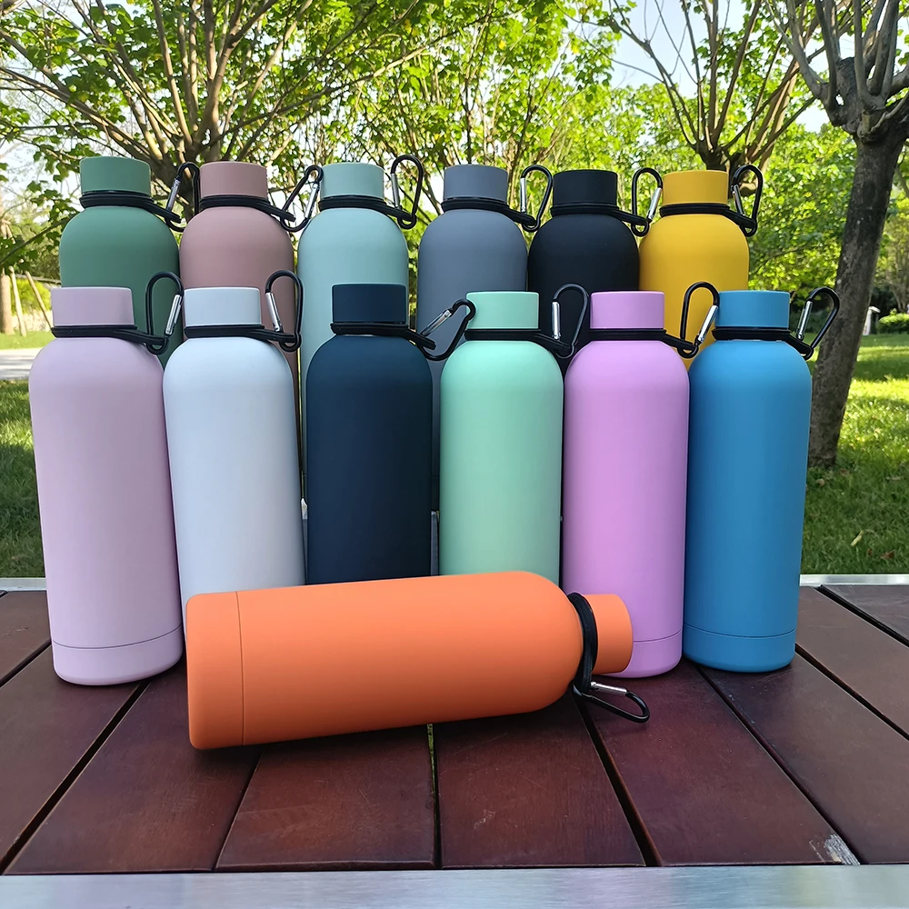 

Wholesale 500ml customized logo stainless steel water bottle tumbler cold and hot bottles mugs with lid insulated tumbler