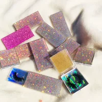

Custom Packaging Glitter Rhinestone Box 3D Mink Eyelashes