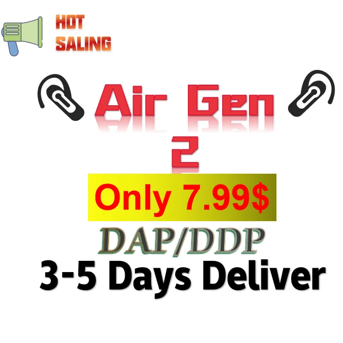 

High Quality Air 2 Wireless Charging Earbuds Gps Location Sport Tws Earphones Gen 2, White