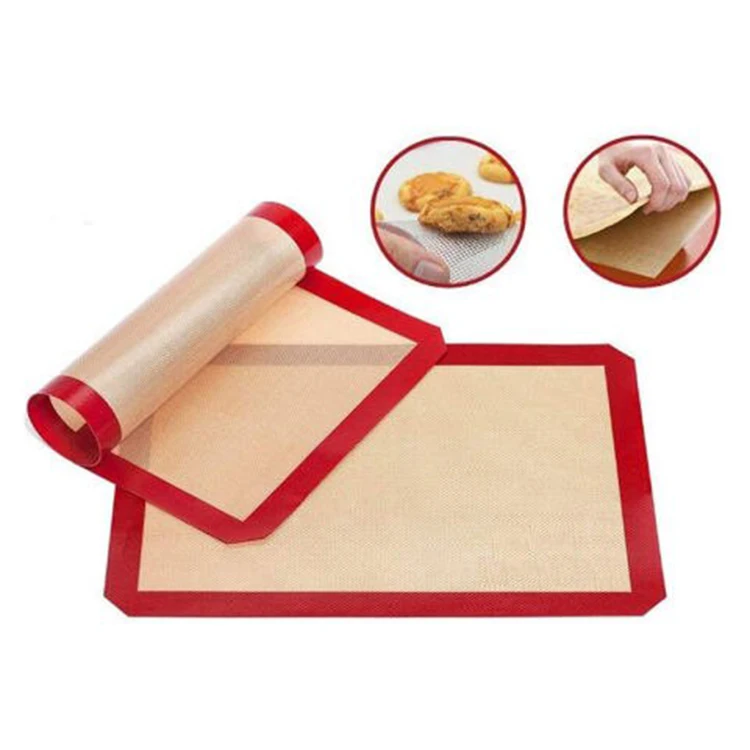 

Hot selling food grade non-stick silicone baking mat set for oven, Black,red,white,blue or custom