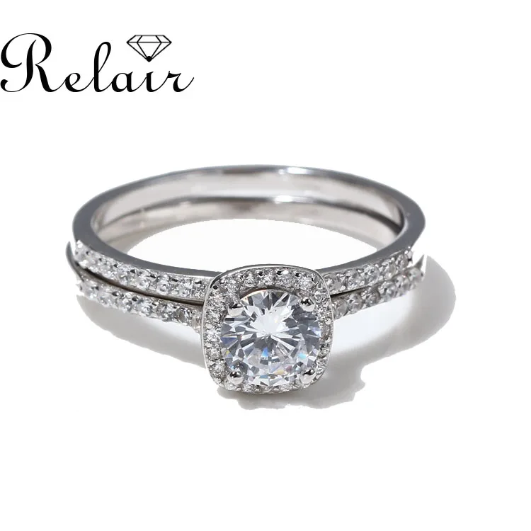 

New design rings silver jewelry 925 sterling silver engagement ring set