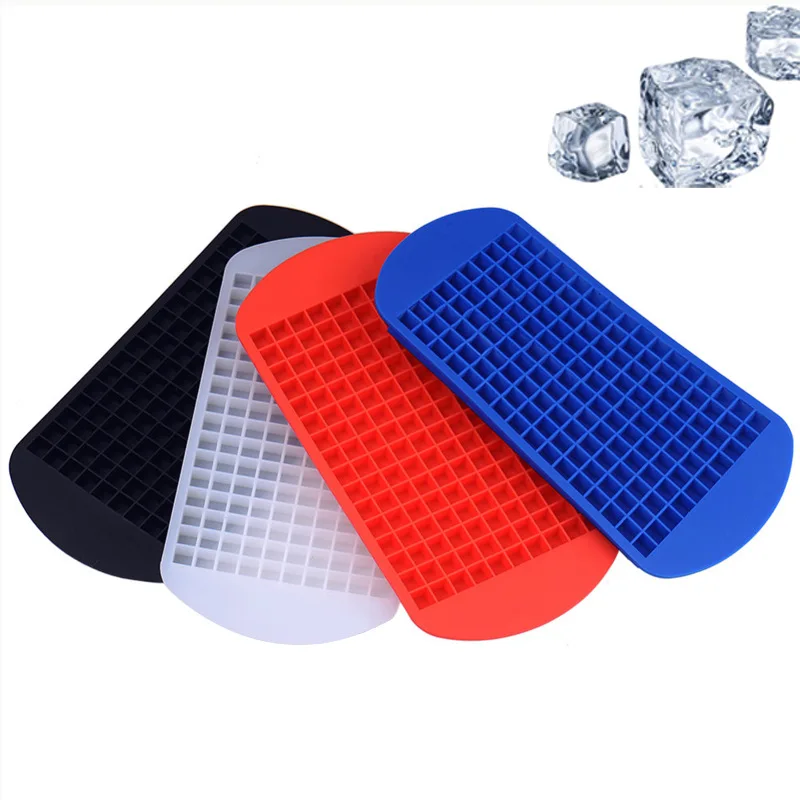 

Wholesale Kitchen bar Gadget easy chill Crushed Small mini Ice Maker Mold 160 Grids Food Grade Silicone Ice Cube Tray, Pink/orange/yellow/purple/blue/green/white/black