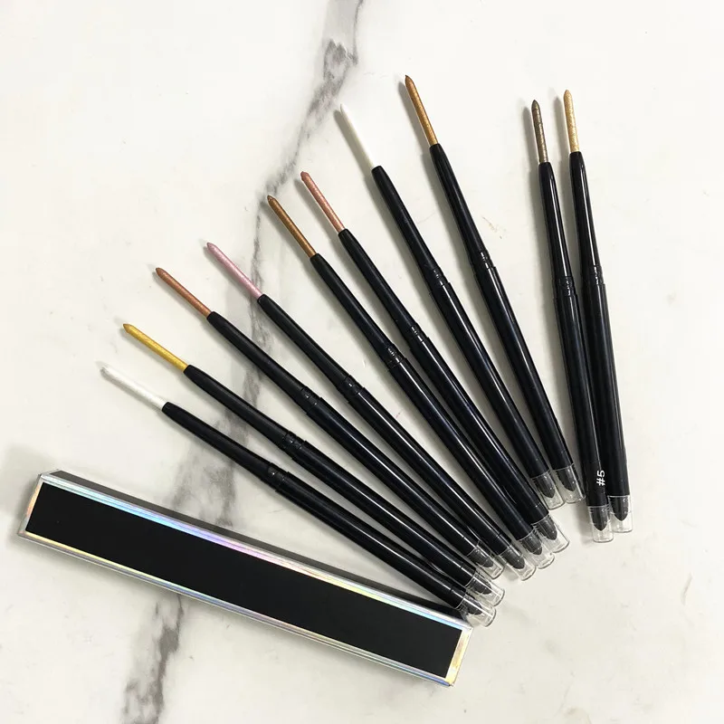 

High quality oem makeup eyeshadow vendor 10 colors shimmer long lasting private label eyeshadow pencil