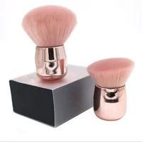 

Hot unique pink single kabuki brush makeup brushes with custom logo case packaging