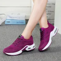 

2019 hot sale breathable mesh sneakers new design fashion black white ladies running shoes size