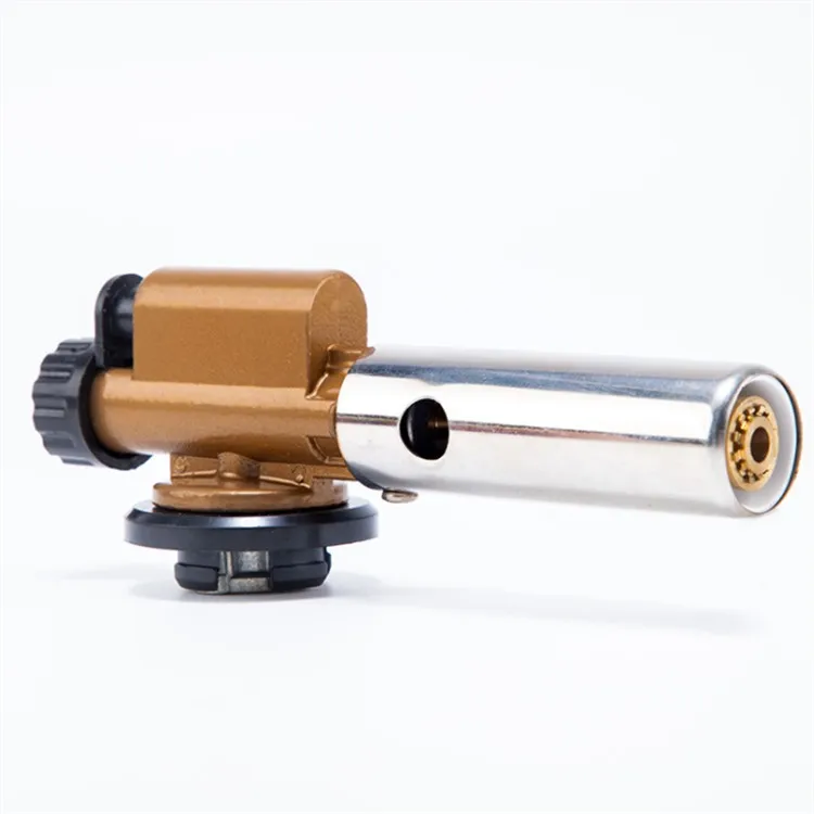 

Logo High Quality Creative outdoor tools Metal Torch Gun For Camping Hiking Flame Gun Welding Gas Lighter
