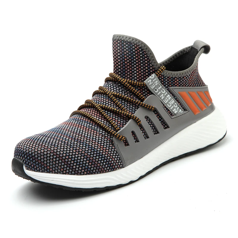 

Hot Selling Outdoor Non-slip Industrial Work Shoes Breathable Toe Protection Light Weight Men Safety Shoes, Balck,color