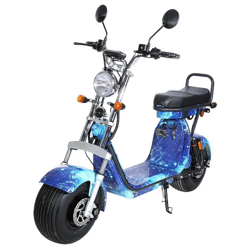 

EEC City coco Electric Scooters 1000w Motor Scooter Citycoco Battery 60v 20ah with Fat Tire Aluminum Wheel 10 inch, Black