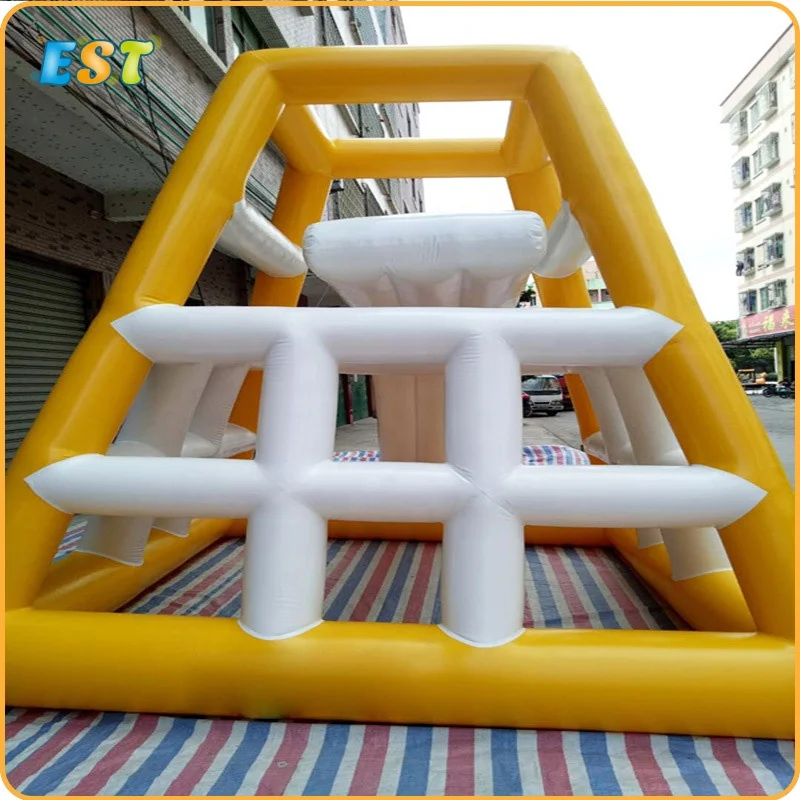 

Inflatable Water Slide with Rock Climbing Iceberg Lake Water Park Slides for Water Park Equipment, Blue, yellow, green white,