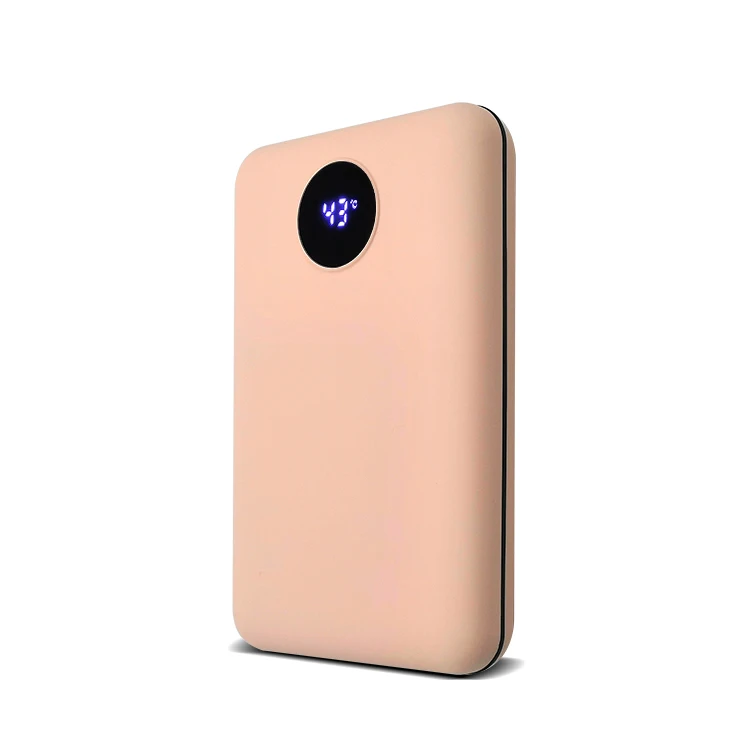 

Flame Resistant Material Hand Warmer Digital Display Power Bank 10000mAh High Capacity For Mobile Power Bank, Black/white/pink/red/green
