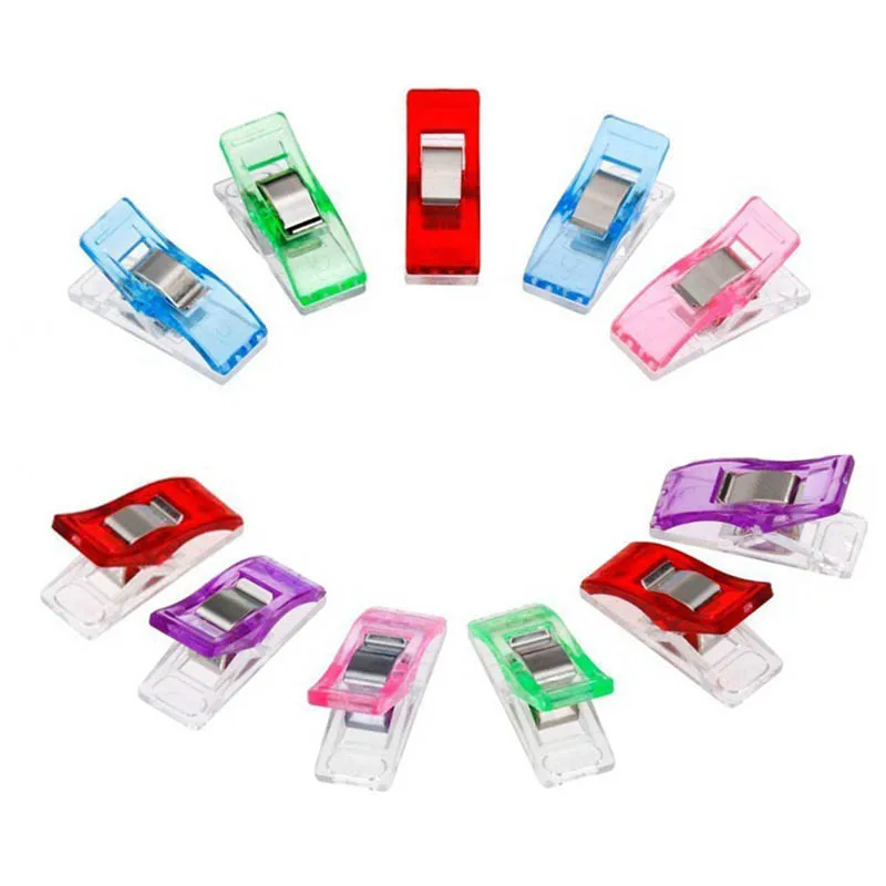 

10ps Tape Bias Maker DIY Job Foot Case Supplies Plastic Clip Craft Tools Crochet Sewing Kit Fabric Knitting Accessories