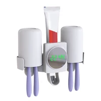 

Family Rechargeable Wall-mounted 6 pcs UV LED Sterilization Toothbrush Holder