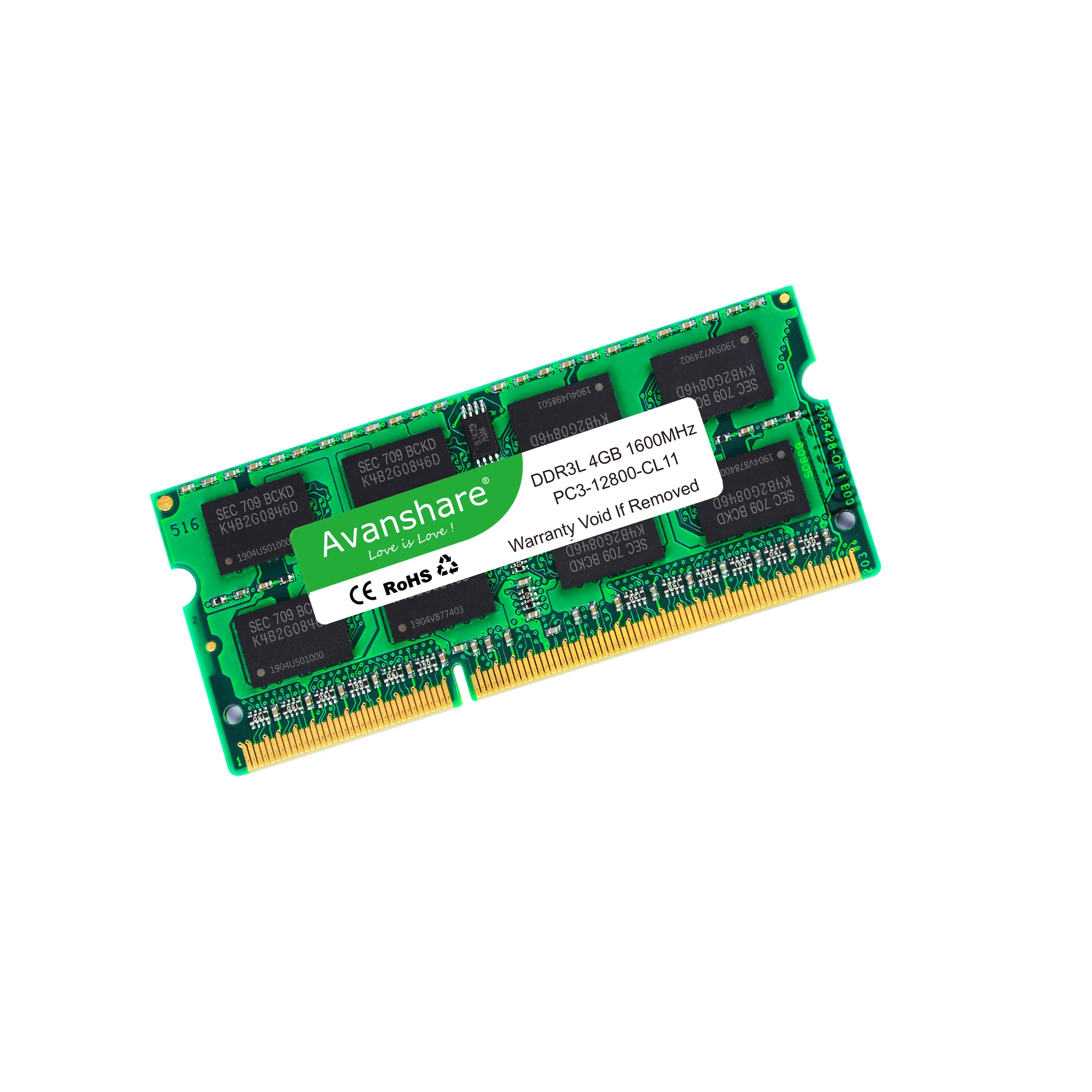 

Avanshare DDR3L Sodimm 4GB 8GB 1333MHz Or 1600MHz 1.35V PC3L Laptop Ram Memory DDR3 1.5V