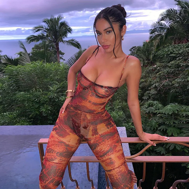 

2021 Hot Backless Skinny Party Clubwear Sexy Jumpsuit for women