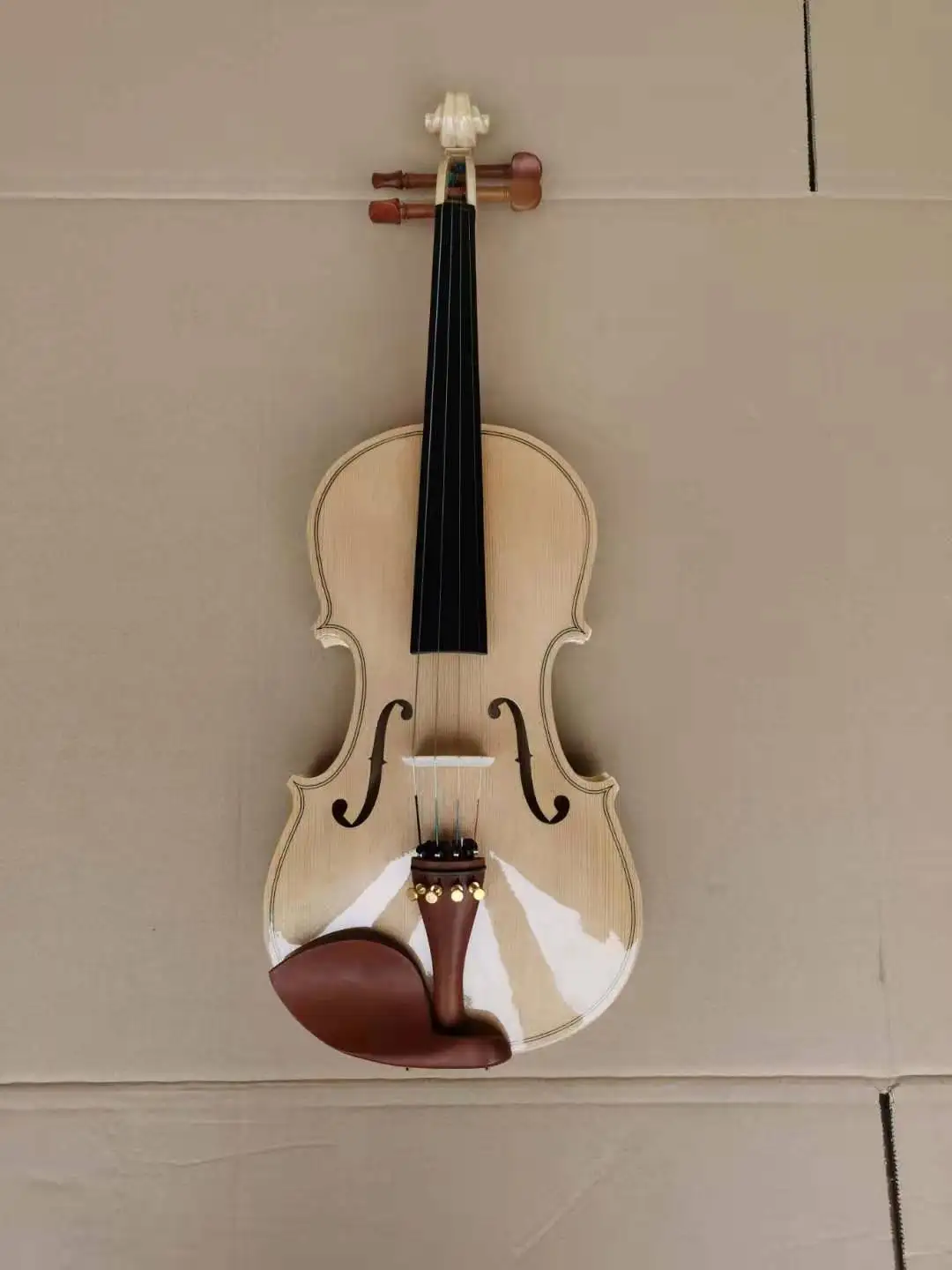Aiersi Brand Handmade High Grade Custom Violin Natural Color All Maple