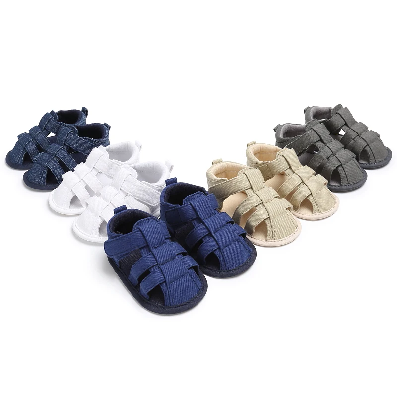 

Boys beach shoes, soft sole, non-slip toddler shoes, White