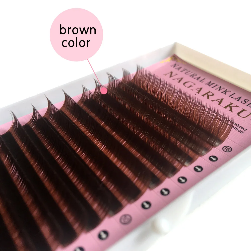 

NAGARAKU brown color eyelash extension Mink Eyebrow Extensions