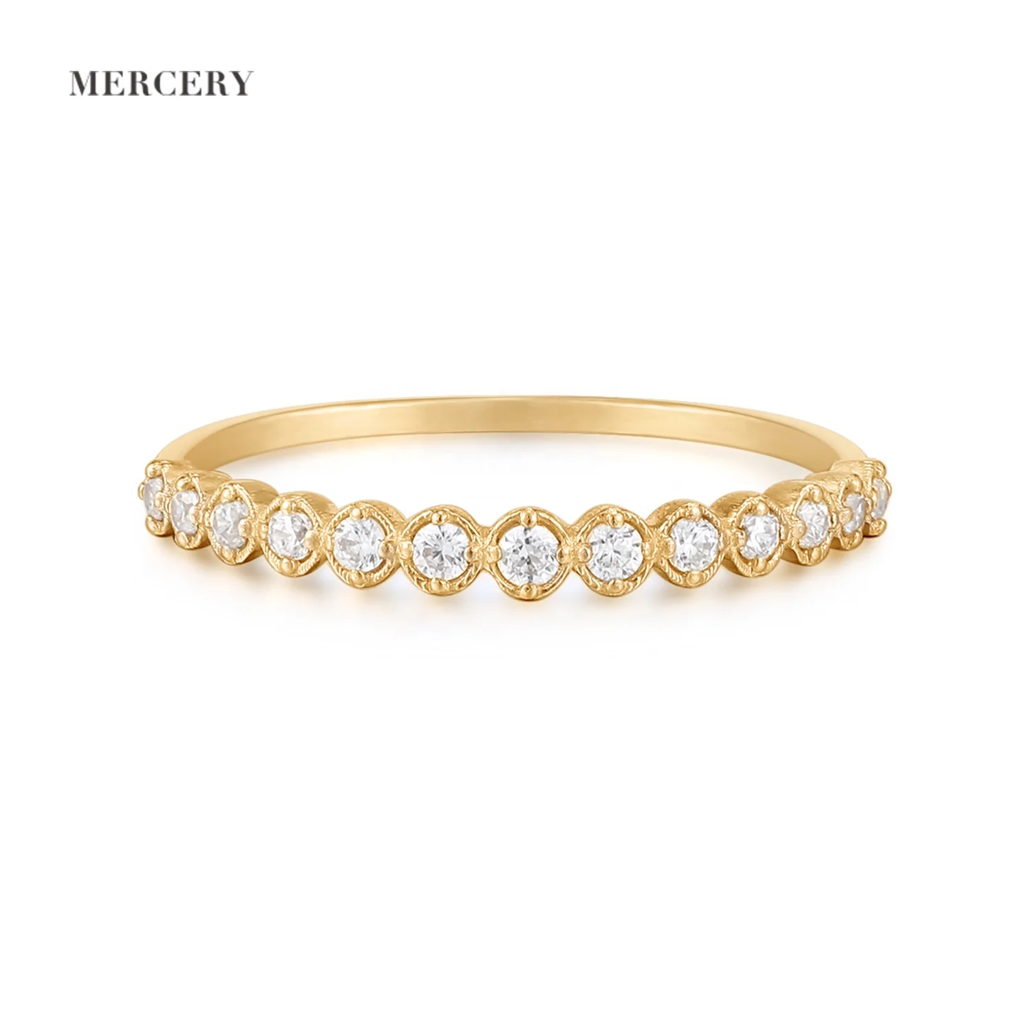 

Mercery Minimalist Luxury Fine Jewelry Rings Jewelry Women Natual Diamond 14k Solid Gold Diamond Engagement Wedding Ring