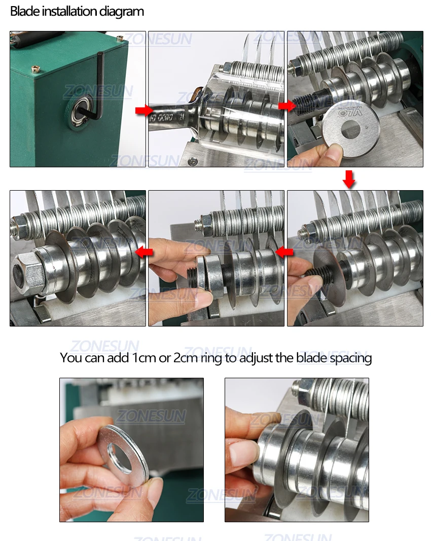 Zonesun V04 Leather Strip Belt Strap Cutting Machine With Edge Folding