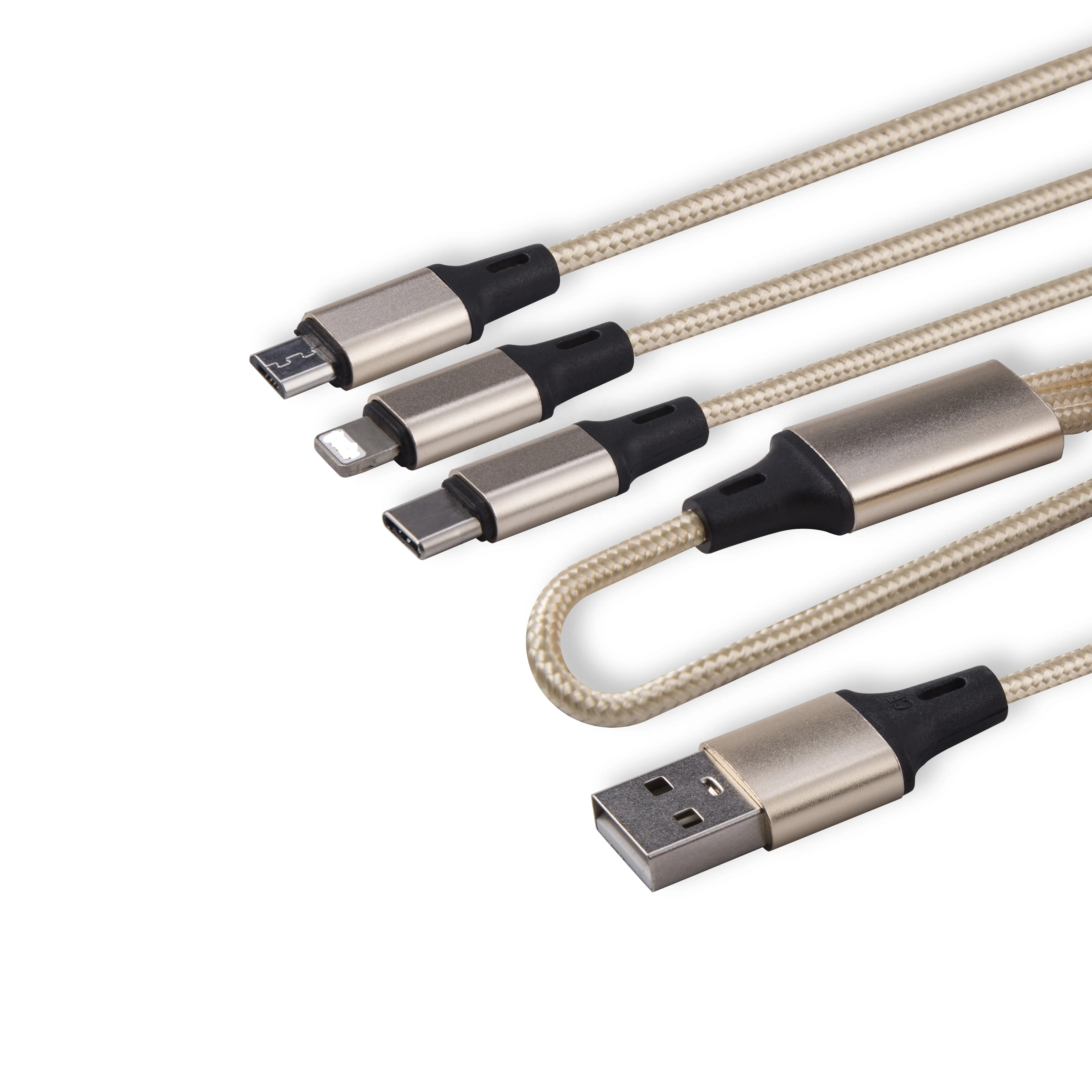 
3 in 1 cable quick charger 3a phone charger cable fast multi usb charging cable 