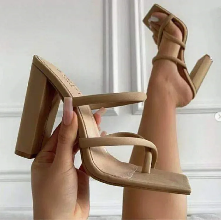 

Hot Wholesale Chunky High Heel Sandals Shoes Women Sandals Sexy Sandal Heels Shoes, Black , khaki , brown