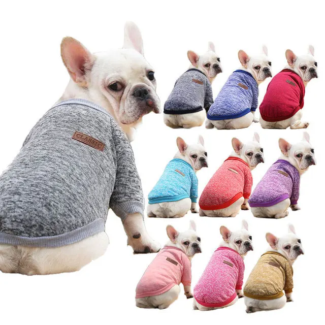 

Classic Knitwear Sweater Fleece Coat Soft Thickening Warm Shirt Winter Pet Dog Cat Clothes, Puppy Costume Clothing for Small Dog, Black,white,grey,blue,red,light pink,pink,beige;customized color