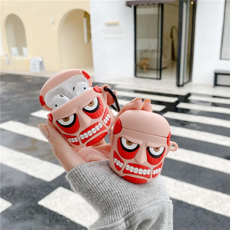 

3D Cute Cartoon Attack on Earphone Protective Cover For Air Pod For Apple Airpods 1 2 Cases