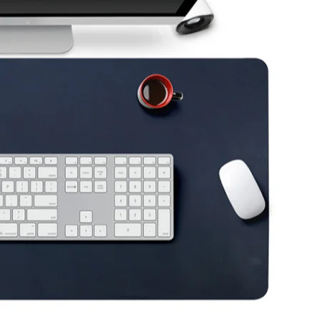 

Hot sell popular customized colorful pu large leather full desk mouse pad for home office use