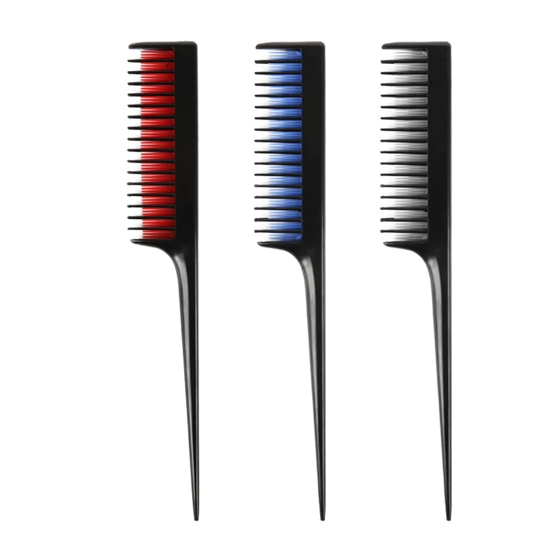 

New style dense tooth hair dye comb professional salon smooth rat tail hair combs