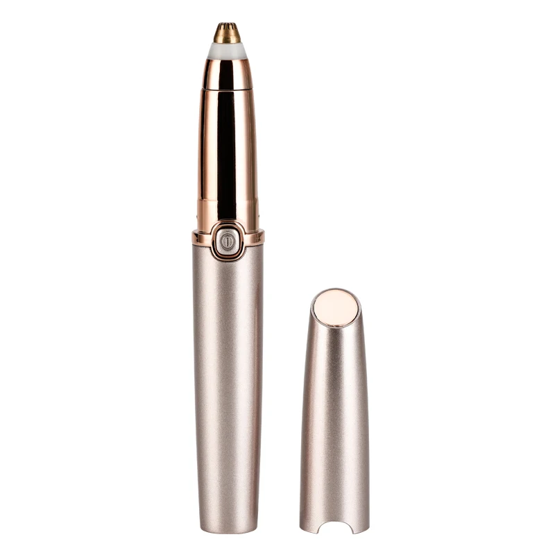 

new hair removal electric lady eyebrow hair trimmer battery eyebrow trimmer, White