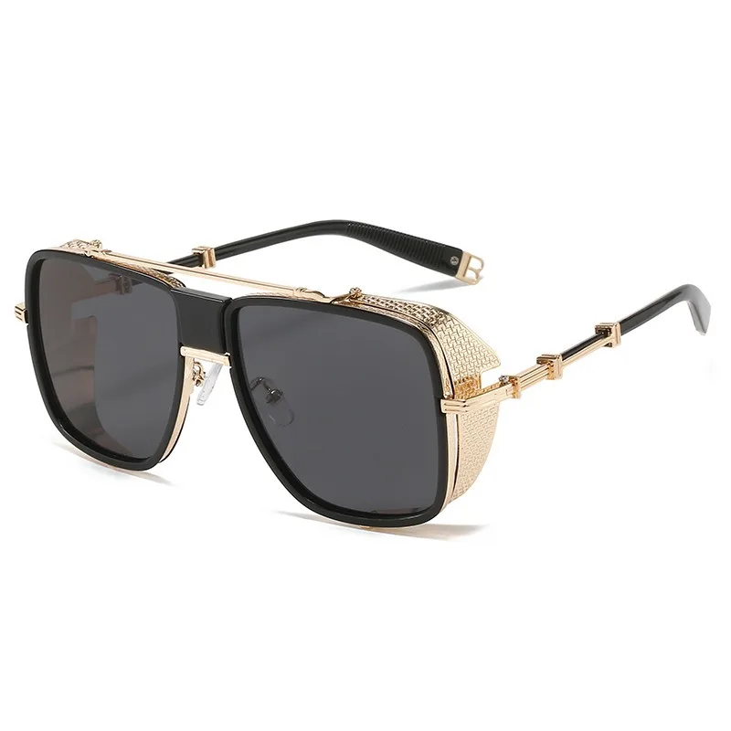 

QSKY 2023 sunglasses wholesale luxury custom premium square plastic metal argent frame women and men shades sunglasses