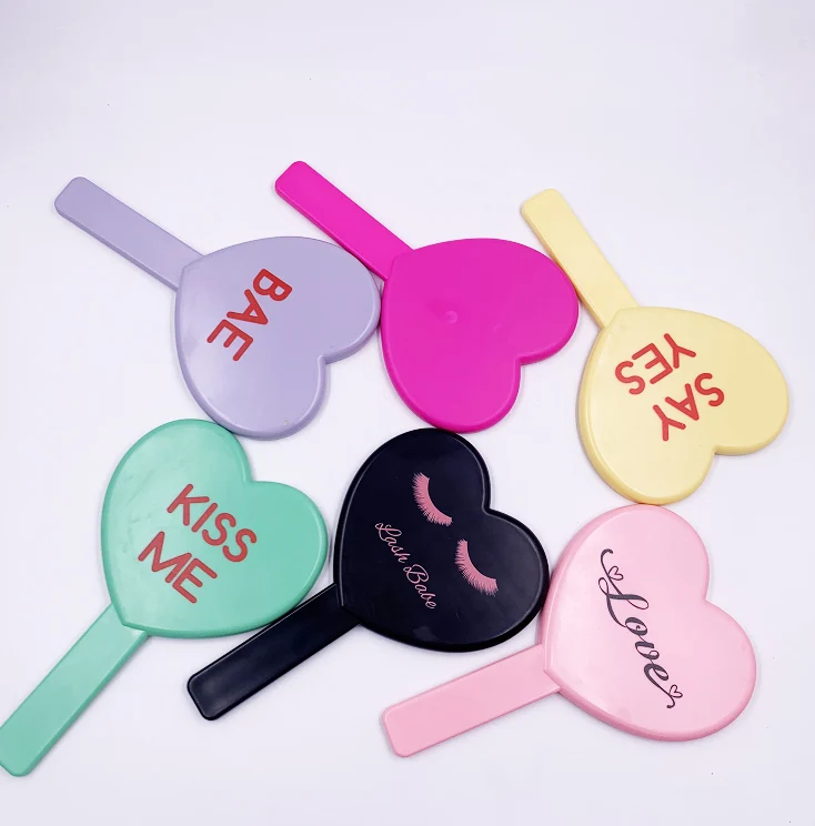 

Custom Logo Personalised Hand Held Mirror Plastic Mirror Cosmetic Makeup Mirrors