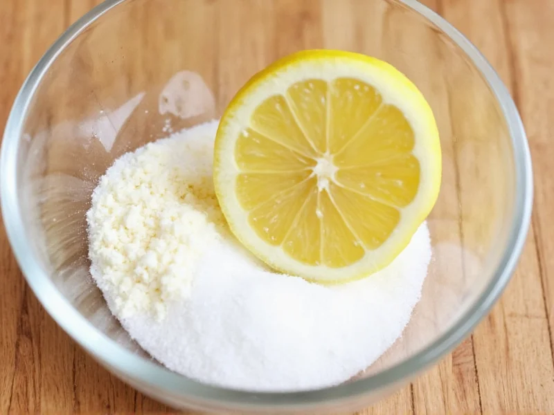 DIY sugar wax ingredients in glass bowl with lemon